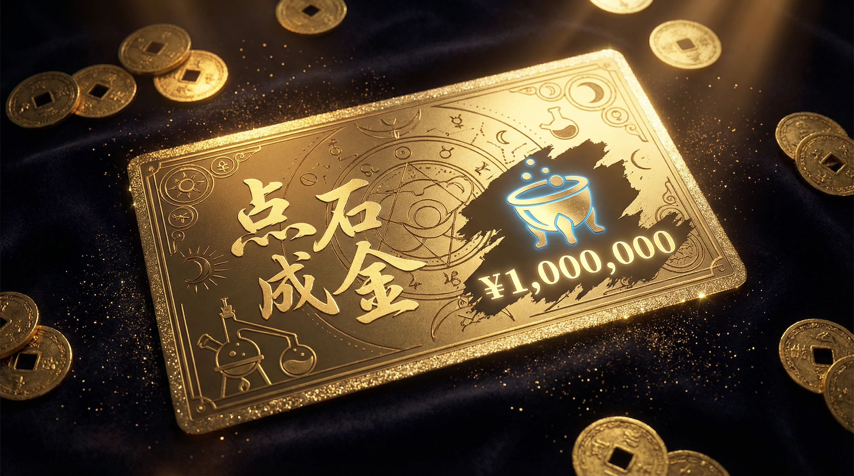 点石成金主题刮刮乐卡片，头奖一百万 - 刮刮乐