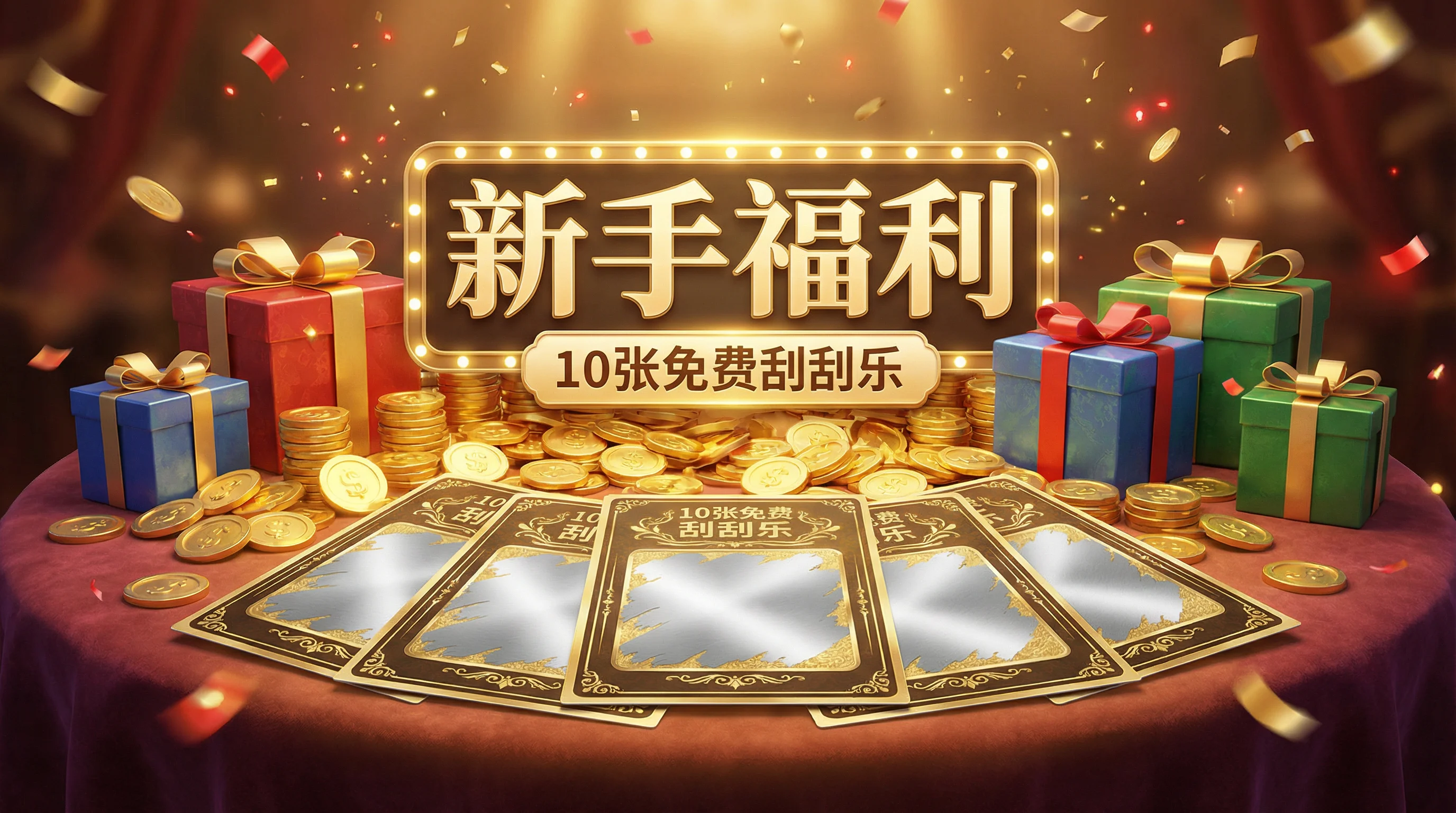 新手福利刮刮乐活动，十张免费卡片 - 刮刮乐